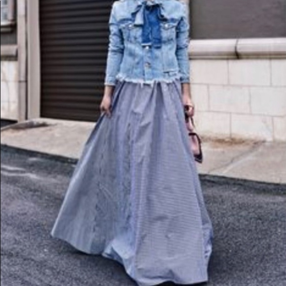 J. Crew Sz 2 gingham ball gown maxi skirt